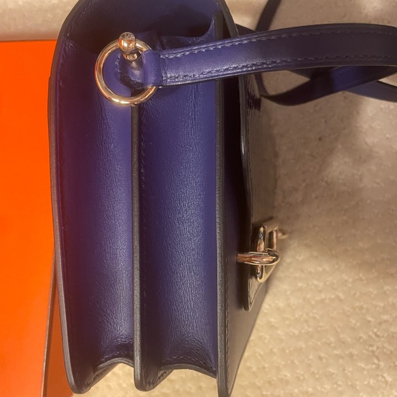 BRAND NEW EXOTIC Hermes Mini Roulis Touch in BLEU ENCRE w GHW. PRISTINE! - Picture 7 of 9